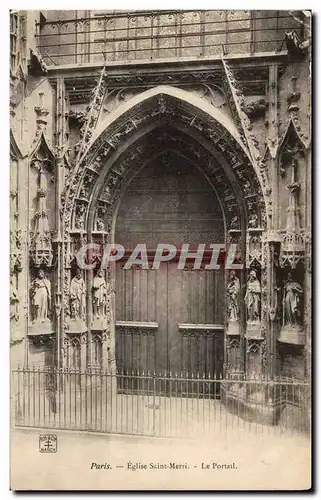 Paris Ansichtskarte AK Eglise Saint Merri Le portail