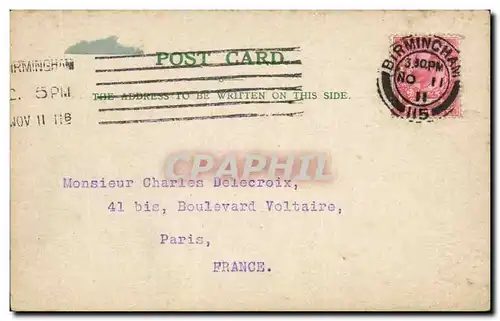 CArte postale Birmingham de aRthur Williamson Merchant and manufacturer Masshouse Lane to Delecroix