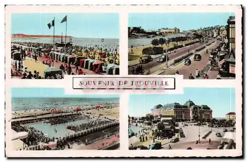 Trouville Cartes postales moderne La plage a l&#39heure du bain Vue generale sur les quais