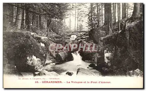 Cartes postales Gerardmer La Vologne et le pont d&#39amour