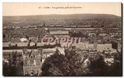 Lyon Ansichtskarte AK Vue generale prise de Fourviere