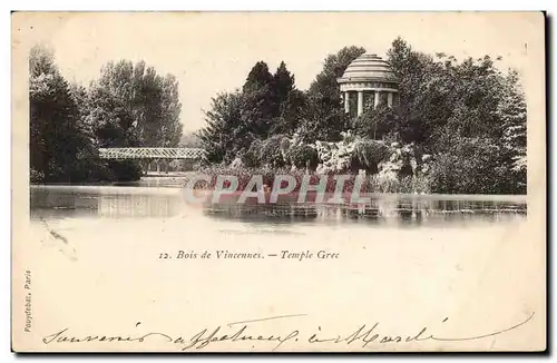 Paris Ansichtskarte AK Bois de Vincennes Temple grec