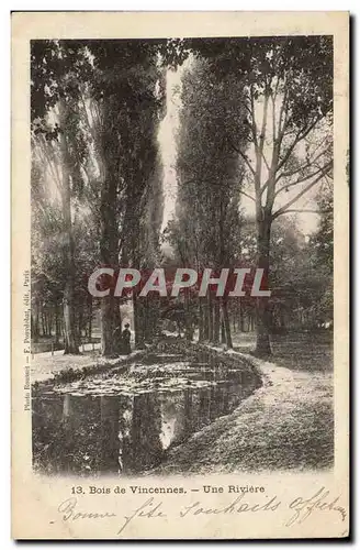 Paris Cartes postales Bois de Vincennes Une riviere