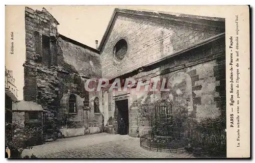 Paris Cartes postales Eglise Saint Julien le Pauvre Facade