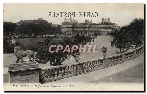 Paris Ansichtskarte AK Le jardin du Luxembourg Lion