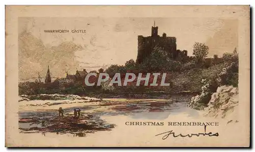 Cartes postales FAntaise Warkworth castle Christmas Noel