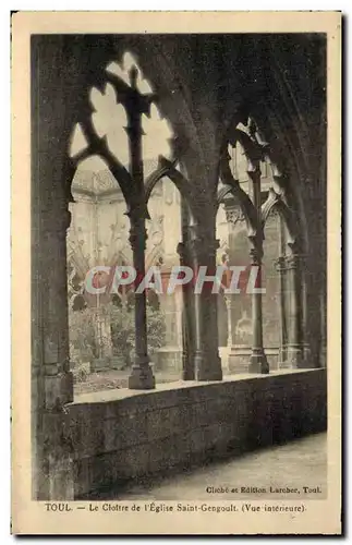 Cartes postales Toul le cloitre de l&#39eglise Saint Gengoult