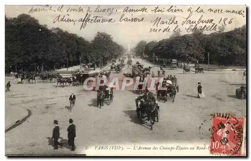 Paris Ansichtskarte AK Avenue des Champs Elysees au rond point