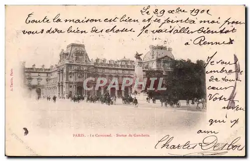 Paris Ansichtskarte AK Le CArrousel Statue de Gambetta