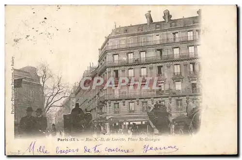 Paris Cartes postales Rue Nd de Lorette Place St Georges