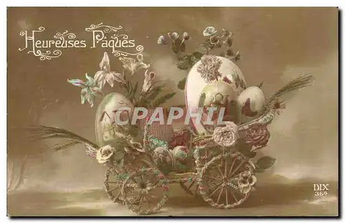 Cartes postales Fantaisie Paques Oeufs Easter