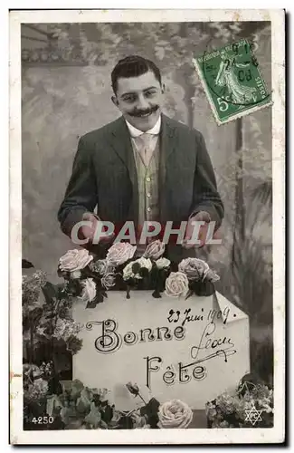 Cartes postales Fantaisie Homme Bonne fete