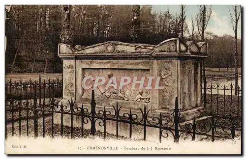 Cartes postales Ermenonville Tombeaud e JJ Rousseau