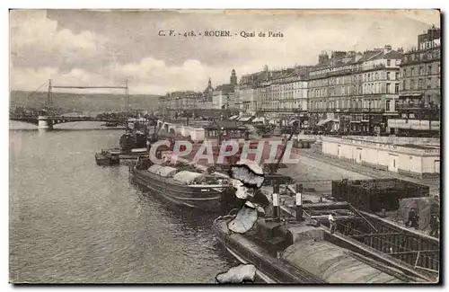 Cartes postales Rouen Quai de Paris