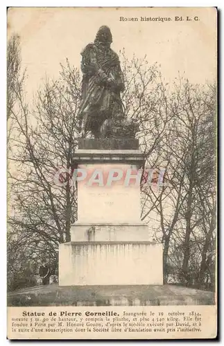 Cartes postales Rouen Statue de Pierre Corneille