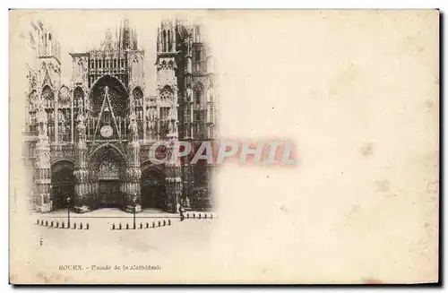 Cartes postales Rouen Facade de la cathedrale