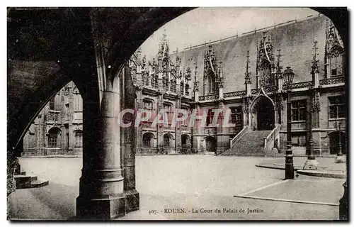 Cartes postales Rouen La cour du palais de jsutice