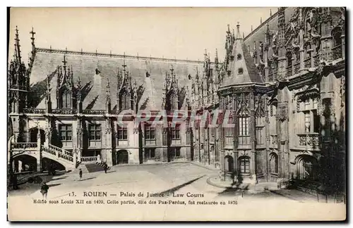 Cartes postales Rouen La cour du palais de jsutice