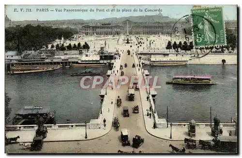 Paris Ansichtskarte AK Vue panoramique du pont et de la place de la Concorde