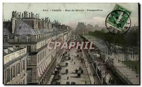 Paris Cartes postales Rue de Rivoli Perspective