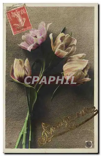 Cartes postales Fantaisie Fleurs Anniversaire