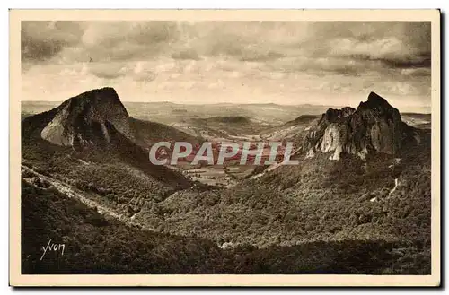 Ansichtskarte AK Environs du Mont Dore Vallee de la Sioule et les roches Sanadoire ET tuiliere