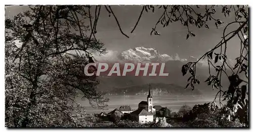 Ansichtskarte AK Lac d&#39Annecy Sevrier Echappee sur l&#39eglise le roc de Chere et la Tournette