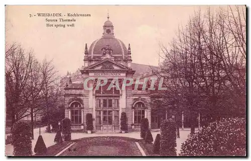 Ansichtskarte AK Wiesbaden Kochbrunnen Source thermale