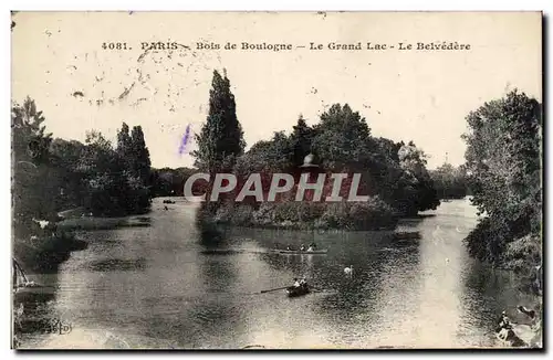 Paris - 16 - Bois de Boulogne - Le Lac - bateau - Cartes postales