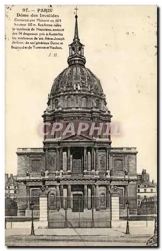 Paris - 7 - Dome des Invalides - Ansichtskarte AK