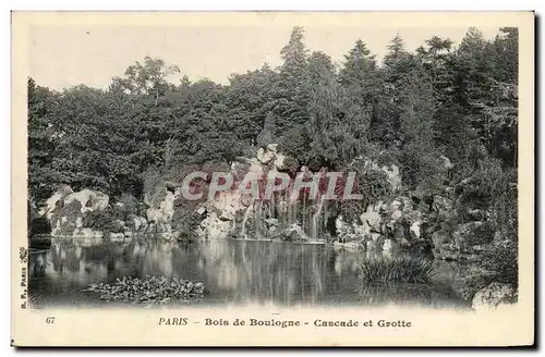 Paris - 16 - Bois de Boulogne - Cascade et Grotte - Ansichtskarte AK