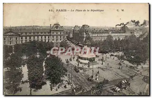 Paris - 10 - La Place de la Reublique - Ansichtskarte AK