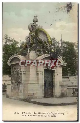 Paris - 10 - La Statue de Strasbourg - Cartes postales