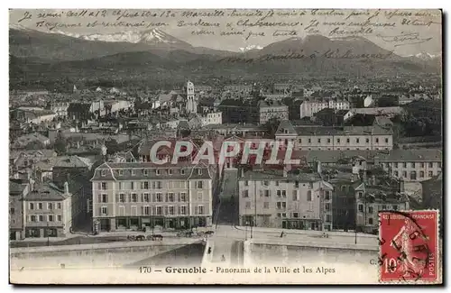 Isere - Grenoble - Panorama de la Ville et les Alpes - Cartes postales