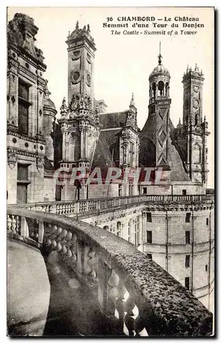 Chambord - Le Chateau - Sommet d&#39une Tour du Donjon - Cartes postales