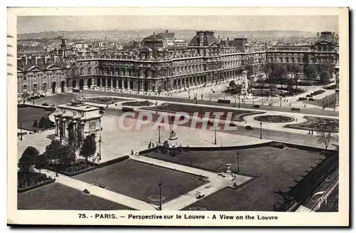 Paris - Perspective sur le Louvre - Ansichtskarte AK