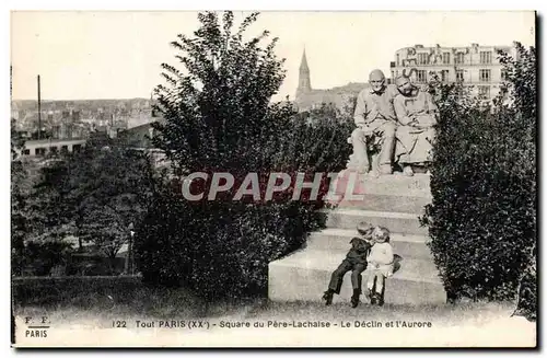 Paris - 20 - Square du Pere Lachaise - Le Declin et l&#39Aurore - enfants - charming card - Ansichtskarte AK