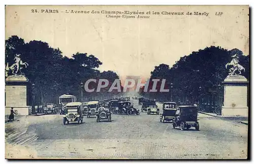 Paris - 8 - L&#39Avenue des Champs Elysees - Chevaux de Marly - Cartes postales