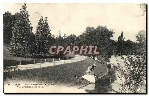 Paris - 14 - Parc Montsouris - Vue Artistique sur le Lac - Ansichtskarte AK