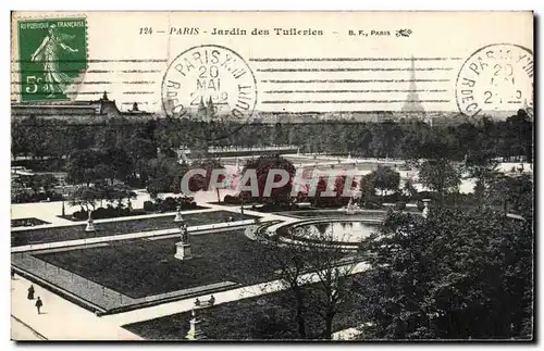 Paris - 1 - Jardin des Tuileries Tour Eiffel - Ansichtskarte AK