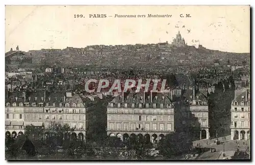 Paris - 18 - Panorama vers Montmartre - Ansichtskarte AK