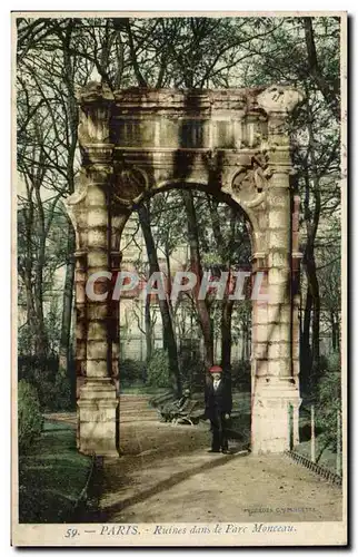 Paris - 8 - Ruines de le Parc Monceau - Ansichtskarte AK