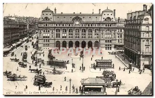 Paris - 8 - La Gare Saint Lazare - Cour de Rome - Ansichtskarte AK