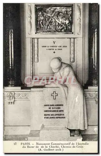 Paris - Monument Commemoratif du Bazar de la Charite - Ansichtskarte AK