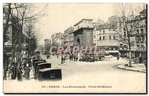 Paris - 10 - Les Boulevards - Porte Saint Martin - Ansichtskarte AK