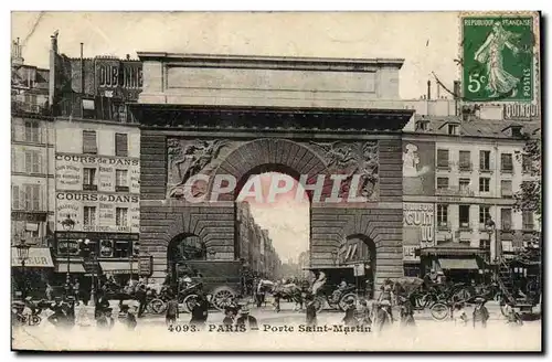 Paris - 10 - Les Boulevards - Porte Saint Martin - Ansichtskarte AK