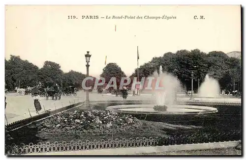 Paris - 8 - Le Rond Point des Champs Elysees - Ansichtskarte AK