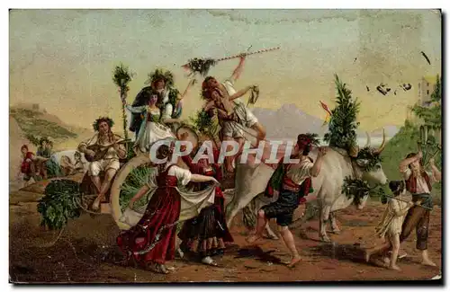 Arts - Tableaux - Louvre - Leopold Robert - Fete de la Madonne de l&#39arc - - Cartes postales