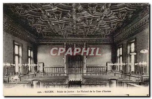 Rouen - Palais de Justice - Le Plafond de la cour d&#39assises - Cartes postales