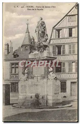 Rouen - Statue de Jeanne d&#39Arc - Place de la Pucelle - Ansichtskarte AK